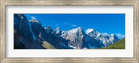 Mountains over Moraine Lake in Banff National Park in the Canadian Rockies near Lake Louise, Alberta, Canada Fine Art Print