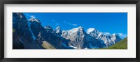 Mountains over Moraine Lake in Banff National Park in the Canadian Rockies near Lake Louise, Alberta, Canada Fine Art Print