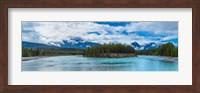 Clouds over mountains, Athabasca River, Icefields Parkway, Jasper National Park, Alberta, Canada Fine Art Print