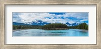 Clouds over mountains, Athabasca River, Icefields Parkway, Jasper National Park, Alberta, Canada Fine Art Print