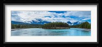 Clouds over mountains, Athabasca River, Icefields Parkway, Jasper National Park, Alberta, Canada Fine Art Print