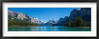Maligne Lake with Canadian Rockies in the background, Jasper National Park, Alberta, Canada Fine Art Print