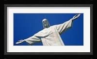 Low angle view of the Christ The Redeemer, Corcovado, Rio De Janeiro, Brazil Fine Art Print
