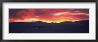 Silhouette of a mountain range at dusk, White Sands National Monument, New Mexico Fine Art Print