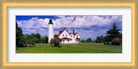 Clouds over the Point Iroquois Lighthouse, Michigan, USA Fine Art Print
