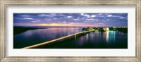 Estero Boulevard at night, Fort Myers Beach, Estero Island, Lee County, Florida, USA Fine Art Print
