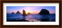 Rock formations in the Pacific Ocean, Oregon Coast, Oregon, USA Fine Art Print