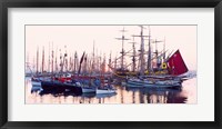 Tall ship in Douarnenez harbor, Finistere, Brittany, France Fine Art Print
