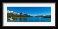 Lake with mountains in the background, Maligne Lake, Jasper National Park, Alberta, Canada Fine Art Print