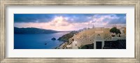 Town at the waterfront, Santorini, Cyclades Islands, Greece Fine Art Print