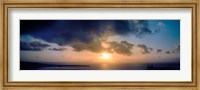 Sea at sunset, Santorini, Cyclades Islands, Greece Fine Art Print
