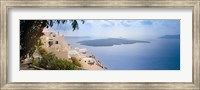 Dwellings along cliff, Santorini, Greece Fine Art Print