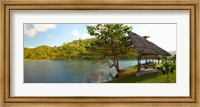 Picnic area at pond, Las Terrazas, Pinar Del Rio Province, Cuba Fine Art Print
