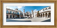 Facade of a cathedral, Plaza De La Catedral, Old Havana, Havana, Cuba Fine Art Print