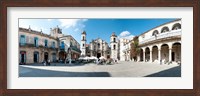 Facade of a cathedral, Plaza De La Catedral, Old Havana, Havana, Cuba Fine Art Print