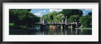 Swan boat in the pond at Boston Public Garden, Boston, Massachusetts, USA Fine Art Print