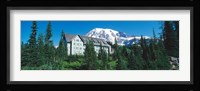 Lodge on a hill, Paradise Lodge, Mt Rainier National Park, Washington State, USA Fine Art Print