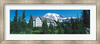 Lodge on a hill, Paradise Lodge, Mt Rainier National Park, Washington State, USA Fine Art Print