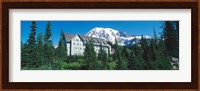 Lodge on a hill, Paradise Lodge, Mt Rainier National Park, Washington State, USA Fine Art Print