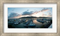 Boats at a marina at dusk, Shangri-La Hotel, Cairns, Queensland, Australia Fine Art Print