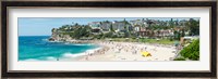 Houses on the coast, Bronte Beach, Sydney, New South Wales, Australia Fine Art Print