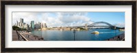 Buildings at waterfront, Circular Quay, The Rocks, Sydney Harbor Bridge, Sydney, New South Wales, Australia 2012 Fine Art Print