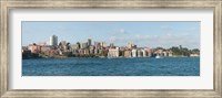 Apartments and houses at the waterfront, Waruda Street, Kirribilli Avenue, Kirribilli, Sydney, New South Wales, Australia Fine Art Print