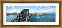 Sydney from top of observation pylon of Sydney Harbor Bridge, New South Wales, Australia Fine Art Print