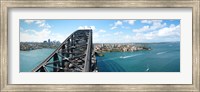 Sydney from top of observation pylon of Sydney Harbor Bridge, New South Wales, Australia Fine Art Print