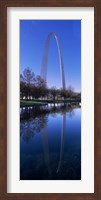 Gateway Arch reflecting in the river, St. Louis, Missouri, USA Fine Art Print