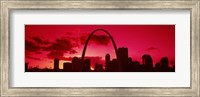 Gateway Arch with city skyline at sunset, St. Louis, Missouri Fine Art Print