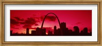Gateway Arch with city skyline at sunset, St. Louis, Missouri Fine Art Print