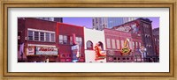Neon signs on buildings, Nashville, Tennessee Fine Art Print