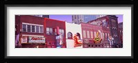 Neon signs on buildings, Nashville, Tennessee Fine Art Print