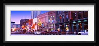 Street scene at dusk, Nashville, Tennessee, USA Fine Art Print