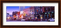 Street scene at dusk, Nashville, Tennessee, USA Fine Art Print