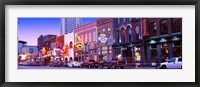 Street scene at dusk, Nashville, Tennessee, USA Fine Art Print