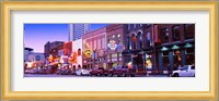 Street scene at dusk, Nashville, Tennessee, USA Fine Art Print