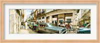 Old cars on a street, Havana, Cuba Fine Art Print
