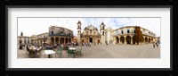 People at Plaza De La Catedral, Cathedral of Havana, Havana, Cuba Fine Art Print