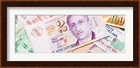Close-up of Singaporean currency Fine Art Print