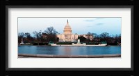 Government building at dusk, Capitol Building, National Mall, Washington DC Fine Art Print