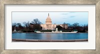 Government building at dusk, Capitol Building, National Mall, Washington DC Fine Art Print