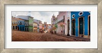 Colorful buildings, Pelourinho, Salvador, Bahia, Brazil Fine Art Print