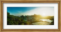 Helipad at the top of Sugarloaf Mountain at sunset, Rio de Janeiro, Brazil Fine Art Print