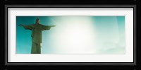 Low angle view of Christ The Redeemer, Corcovado, Rio de Janeiro, Brazil Fine Art Print