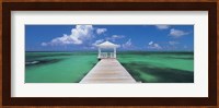 Pier in the sea, Bahamas Fine Art Print