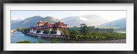 Monastery at the waterfront, Punakha Monastery, Punakha, Bhutan Fine Art Print