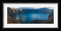 Lake surrounded by mountains, Quilotoa, Andes, Cotopaxi Province, Ecuador Fine Art Print