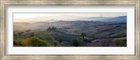 Valley at sunrise, Val d'Orcia, Tuscany, Italy Fine Art Print